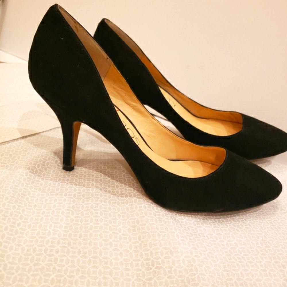 Sole Society Black Suede Heels Size 9